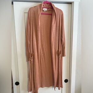 Privacy Please  midcalf length flash, gold sparkle duster